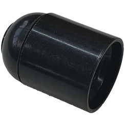 Fassung E27 Kunststoff schwarz glatt, 190°C, Vossloh
