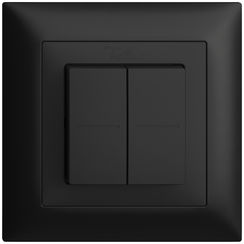 Smart Light Control Feller EDIZIOdue FMI Philips Hue, 4K/2T, batterielos schwarz