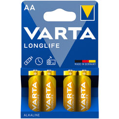 Batterie Alkali Varta Longlife Extra AA 4er Bli