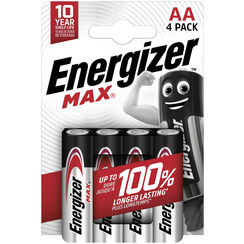 Batterie Alkali Energizer Max AA LR6 1.5V Blister à 4 Stück