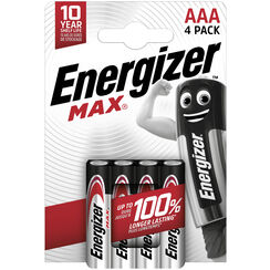 Batterie Alkali Energizer Max AAA LR03 1,5V, 4er Blister