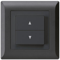 UP-Storenschalter KLI schwarz mit 2 Funktionstasten, Steckklemme
