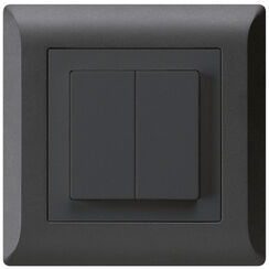UP-Drucktaster, 2xA-R/1L, schwarz kallysto.line, 10A, 92x92mm