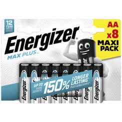 Batterie Alkali Energizer Max Plus AA LR6 1.5V Blister à 8 Stück